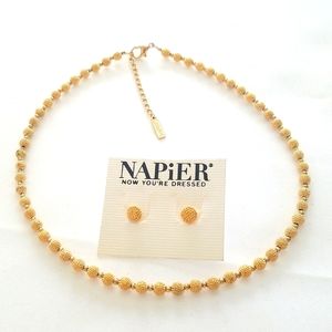 Napier beaded necklace with earrings